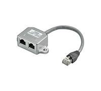 Adaptateur réseau Goobay (prise Ethernet Cat 5 et ISDN RJ45 vers 2 prises RJ45), argent