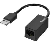 Adaptateur réseau Hama Hama - Netzwerkadapter - USB2.0 - 10/100 Ethernet x 1 - Schwarz (00200324) 10 / 100 MBit/s LAN (10/100 Mo/s), USB 2.0