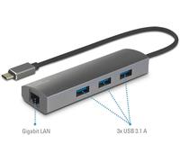 Adaptateur réseau/hub Renkforce 1 GBit/s USB-C® (USB 3.2 Gen 1), LAN (10/100/1000 Mo/s), USB 3.1 (Gen 1)
