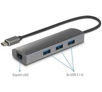 Adaptateur réseau/hub Renkforce 1 GBit/s USB-C® (USB 3.2 Gen 1), LAN (10/100/1000 Mo/s), USB 3.1 (Gen 1)