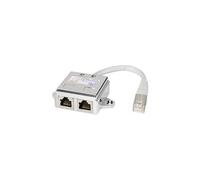Adaptateur réseau informatique EFB Elektronik K5126.015 RJ45 CAT 6 [2x RJ45 femelle - 1x RJ45 mâle] 15.00 cm métal