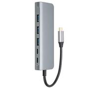 Adaptateur réseau Multifonction Hub 6 en 1, Hub USB C avec 4K, Chargement PD de Type C, Ports USB 30 et 20, métal Compact pour Ordinateur Domestique, YSTC9028