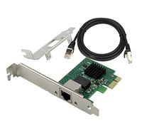 Adaptateur réseau PCIe 3.1 2.5GBase-T avec Intel I225-V+0,9 m Cat8 Câble Ethernet 2500/1000/100Mbps PCI Express Gigabit Ethernet Contrôleur LAN RJ45 pour Windows 10/11 avec support à profil bas