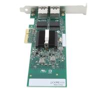 Adaptateur Réseau PCIE X4, Carte Ethernet PCI Express 2.0 Gigabit 10 100 1000 Mbps, Puce EB 82576 Go Contrôleur LAN RJ45 à Profil Bas avec 4 Indicateurs LED, pour Windows pour