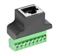 Adaptateur réseau pour RJ45 femelle vers bloc à vis 8 broches avec design modulaire et blindage métallique pour des connexions de câbles fiables et une analyse du signal