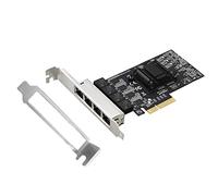 Adaptateur réseau Quad-Port 2.5GBase-T PCIe RTL8125B 2500/1000/100Mbps PCI Express Gigabit Ethernet Card RJ45 LAN Controller Support PXE for Windows/Linux/Mac with Low Profile