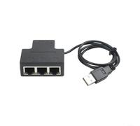 Adaptateur réseau répartiteur Ethernet RJ45 1 vers 3 voies avec câble de