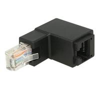 DeLock - Adaptateur réseau 86424 RJ-45 M vers F incliné 90° Cat 6 UTP plaqué or Noir