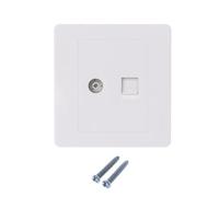 Adaptateur réseau RJ45 + antenne TV Coaxial, montage mural, sortie plaque frontale, prise de panneau
