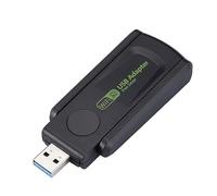 Adaptateur réseau sans Fil, Adaptateur WiFi USB, Adaptateur sans Fil USB 3.0 Double Bande, Adaptateur 600 Mbps, récepteur réseau sans Fil Plug and Play pour PC Portable de Bureau