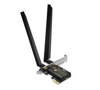 TP-Link WiFi 7 Carte WiFi PCIe BE9300 Archer TBE552E, Tri-Bandes (6GHz/5GHz/2.4GHz), Adaptateur avec Bluetooth 5.4 et 2 antennes multidirectionnelles, Idéal pour Gaming, Noir Métallique
