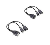 Adaptateur réseau USB 2 pièces Adaptateur de câble TV clé Ethernet 4k Terminal de Port USB câble OTG pour 3 ou 2e génération Fire Black