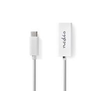 Nedis Adaptateur réseau USB-C mâle vers RJ45 femelle – USB 3.2 Gen 1 1000 Mbps 0,20 m Blanc