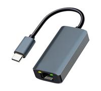 Adaptateur réseau USB 3.2 de type C vers RJ45 en alliage d'aluminium 5 Gbit/s optimisé pour ordinateur portable de bureau Pilote USB C Ethernet