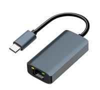 Adaptateur réseau USB 3.2 de type C vers RJ45 en alliage d'aluminium 5 Gbit/s optimisé pour ordinateur portable de bureau PC Adaptateur réseau USB C en alliage d'aluminium