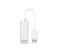 Nanocable Adaptateur réseau USB-A vers Ethernet 1 port argent