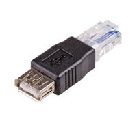 Akyga Adaptateur réseau USB AK-AD-27 – USB 2.0 femelle vers RJ-45 mâle – Noir