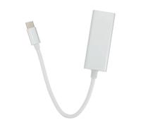 Adaptateur Réseau USB-c 2.0 vers Rj45 100 Mbit/s en Aluminium Argenté | Connexion Ethernet Stable pour Ordinateur Portable, Télévision et Boîtier TV, Streaming Vidéo, Jeux en Ligne, Alternative