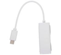 Adaptateur Réseau USB-c vers Ethernet Blanc, Compact et Portable