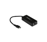 Adaptateur réseau USB-C vers RJ45 Gigabit Ethernet - USB 3.1 - Adaptateur réseau - USB-C - Gigabit Ethernet + USB 3.1 Gen 2 - noir