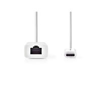 Nedis Adaptateur réseau USB-C mâle vers RJ45 femelle – USB 3.2 Gen 1 1000 Mbps 0,20 m Blanc