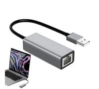 Adaptateur réseau USB Type-C générique avec Ethernet, adaptateur Ethernet USB de type C, adaptateur Ethernet USB Type-C réglable, adaptateur réseau d'ordinateur USB pour les voyages d'affaires