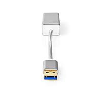 Adaptateur réseau USB - USB 3.2 Gen 1-1 Gbps - USB-A Mâle - RJ45 Femelle - 0.20 m - Rond - Plaqué Or - Cuivre Nu - Argent - Sachet avec Fenetre