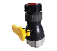 Adaptateur Réservoir pour ibc DN50/DN40 Avec Vanne Papillon Drainage | Construction plastique blanche résistante Usage extérieur Installation rapide outil Compatible systèmes irrigation