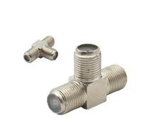 Adaptateur RF 3 voies type F mâle vers 2 connecteurs F femelles type T, répartiteur 4 voies type F vers TV IEC for câble d'antenne coaxial TV(Type2,3PCS)