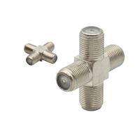 Adaptateur RF 3 voies type F mâle vers 2 connecteurs F femelles type T, répartiteur 4 voies type F vers TV IEC for câble d'antenne coaxial TV(Type4,10PCS)