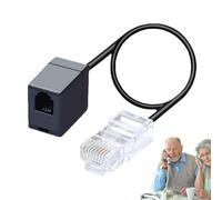 Adaptateur RJ45 RJ11, prise téléphonique adaptateur Ethernet - Convertisseur de prise téléphonique 14 pouces,Adaptateur de lignes téléphoniques 8P4C à 6P4C, câble de connecteur téléphonique pour route