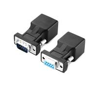 Adaptateur RJ45 vers femelle 9 broches, vers DB9pin mâle DB9 vers port réseau RS232 vers broche série(1Male 1Female)