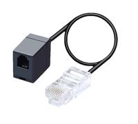 Adaptateur RJ45 vers Rj11 - Connecteur Internet, convertisseur réseau | Convertisseur de prise téléphonique de 35,6 cm, adaptateur haute vitesse avec connectivité transparente, construction compacte