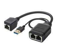 Adaptateur RJ45Splitter 1 entrée 2/3/4 out Ethernet Splitter pour câble Cat5/5e/6/7/8, prend en charge le partage Internet 100Mbps