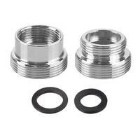 Adaptateur Robinet Cuisine Mousseur Robinet Economie Eau Adaptateur Filetage Micro 2Pièces Connecteur Aérateur de Robinet en Métal pour Robinet de Cuisine et Salle de Bain 16mm à 22mm / 22 mm à 16 mm