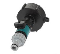 Adaptateur Robinet Réservoir Eau S60x6 avec Vanne et Connecteur 3/4 | Plastique pour robuste pour usage longue durée pour facile à installer réservoir S60x6 Contrôle du débit pour