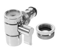 Adaptateur Robinet Tuyau 1/2 Pouce pour Lave-linge et Lave-vaisselle | Cuivre, Caoutchouc et Acier Inoxydable, Inverseur à Poignée Fluide, Raccord Argenté