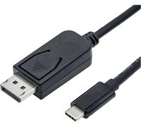 Adaptateur Roline USB-C® / DisplayPort USB-C® mâle, Fiche mâle DisplayPort 1.00 m noir 11.04.5835 Câble dafficheur USB-C®