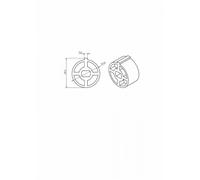 Adaptateur rond 50x1,5mm avec clavette S CAME YK5131