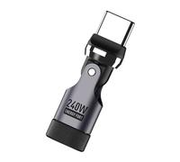 Adaptateur rotatif à 540 degrés de puissance 240 W pour smartphones, tablettes, ordinateurs portables, consoles de jeu, construction en alliage, charge portable