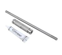 Adaptateur rotatif à dégagement rapide pour perceuses - Rond - Double rainure - 26 cm - Marteau de construction - Avec tige en acier à haute teneur en carbone - Extension au chrome vanadium - Argent