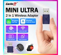 Adaptateur sans fil 2-en-1 CarlinKit 5.0 Mini Ultra 2026 pour Android Auto et CarPlay - Boîtier intelligent sans fil Plug and Play pour véhicules d'origine Mini Ultra 3