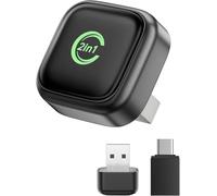 Adaptateur sans fil 2-en-1 CarPlay et Android Auto 5,8 GHz Pro : basculement instantané pour les familles avec plusieurs conducteurs, conversion filaire/sans fil pour les véhicules d'origine, connexio