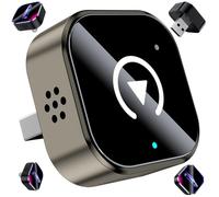 Adaptateur sans fil 2 en 1 : connexion automatique sans fil pour iPhone et Android - Profitez de la sécurité de conduite et de la liberté, Plug & Play, USB/Type-C, mini adaptateur de jeu sans fil