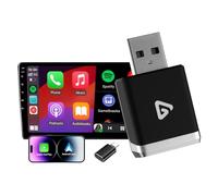 Adaptateur sans fil 2-en-1 pour Android Auto et CarPlay - Convertit CarPlay filaire en sans fil, avec adaptateur USB-C, WiFi 5.8GHz, facile à utiliser, compact et stable, compatible iOS 10+ et Android