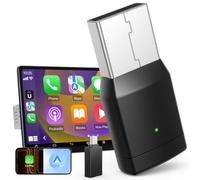 Adaptateur sans Fil 2 en 1 pour Apple CarPlay/Android Auto, Plug & Play, | WiFi 5,8 GHz et BT 5.3, USB-A/C, Connexion Automatique, compatible avec iOS10+/Android11+