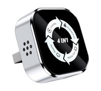 Adaptateur sans fil CarPlay 4 en 1 - Filaire vers sans fil pour CarPlay & Android Auto, avec MirrorLink & AirPlay MirrorLink & AirPlay, compatible avec iPhone & Android (blanc argenté)