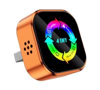 Adaptateur sans fil CarPlay 4 en 1 - Filaire vers sans fil pour CarPlay & Android Auto, avec MirrorLink & AirPlay MirrorLink & AirPlay, compatible avec iPhone & Android (orange)