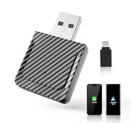 Adaptateur sans Fil CarPlay & Android Auto, Convertit Le Filaire en sans Fil, USB C/A Plug and Play, Prend en Charge iOS 10+ et Android 11+, pour Les Voitures avec CarPaly Filaire et Android Auto
