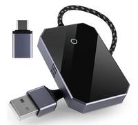 Adaptateur sans Fil Carplay et Adaptateur sans Fil Android Auto, OEM Wired CarPlay et Android Auto à Wireless, Rapide et Stable, Type-C et USB, Plug and Play pour iOS 10+/Android 11+.